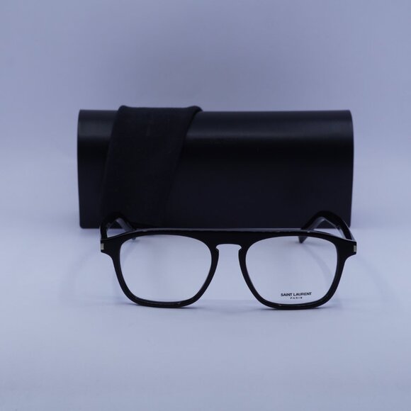 Saint Laurent SL157 001 Square Eyeglasses 52mm – Black - Picture 2 of 10